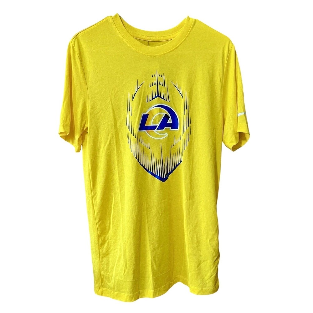 LA Lakers NBA Nike T-Shirt Yellow Short‎ Sleeve Graphic Tee Mens L NWT